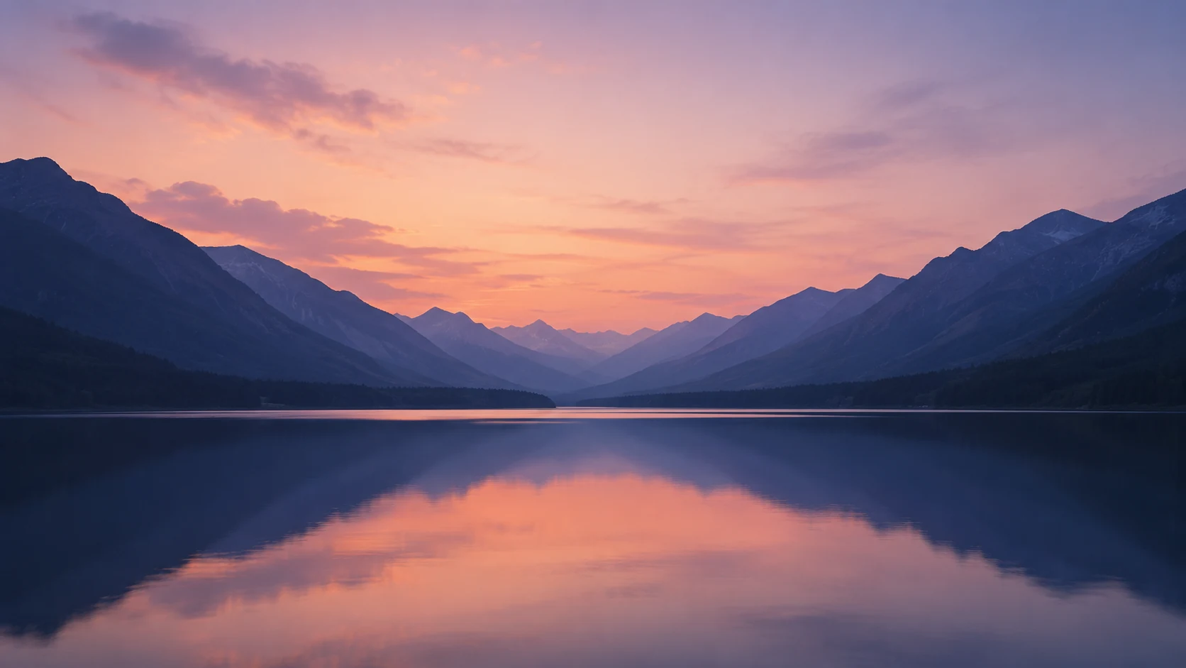 A quiet mountain lake scene for whole-body awareness and calm reflection